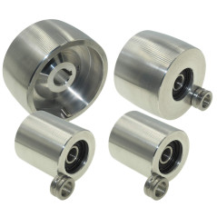 (AL4-19) Kit de meuleuse à courroie fraisée CNC pour aiguiseur de couteaux 100 mm Entraînement 19 mm Tige 75 mm Roue de directio