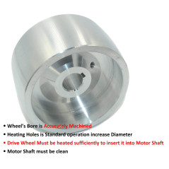 (AL4-19) Kit de meuleuse à courroie fraisée CNC pour aiguiseur de couteaux 100 mm Entraînement 19 mm Tige 75 mm Roue de directio