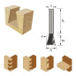 ENT 15964 Fraise queue d'arronde Carbure, Queue (S) 8 mm, Diamètre (D) 12,7 mm, NL 12,7 mm, E 14°, SL 32 mm, sans arraseurs