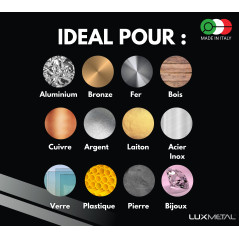 Lux Metal - Disque de Polissage Excellente sur tous les Métaux (Ultra Soft 200 mm) - Idéal pour Aluminium, Acier Inoxydable, Lai