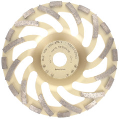 PRODIAMANT Meules boisseaux diamantée 180 mm x 22,2 mm Turbo ST81 Meule diamantée béton pierre naturelle qualité professionnelle