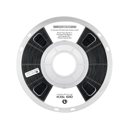 QIDI TECH Filament Verre Fibre ABS 1.75mm, ABS-GF25 Filament Imprimante 3D, Texture Givrée, Haute Dureté, Convient à la Plupart