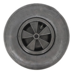 HOME IT® Roue de brouette 12" (3.50×6) – Roue en Caoutchouc avec Jante Plastique et Insert d’axe, Compatible Axes 12/16 mm, adap