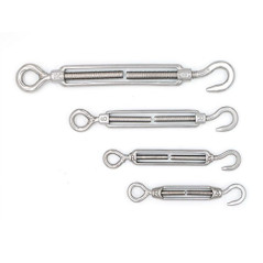 Mecollection M4/M5/M6/M8 304 Acier Inoxydable Crochet et Oeillet Tendeur à Œillets avec Câble Fil Fil de Serrage 10pcs
