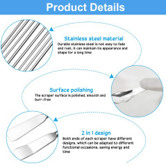 DTYGUIXE 12PCS Pièces Spatule de Laboratoire Cuillère Micro Cuillère de Laboratoire Micro Spatule en Acier Inoxydable 304 avec U