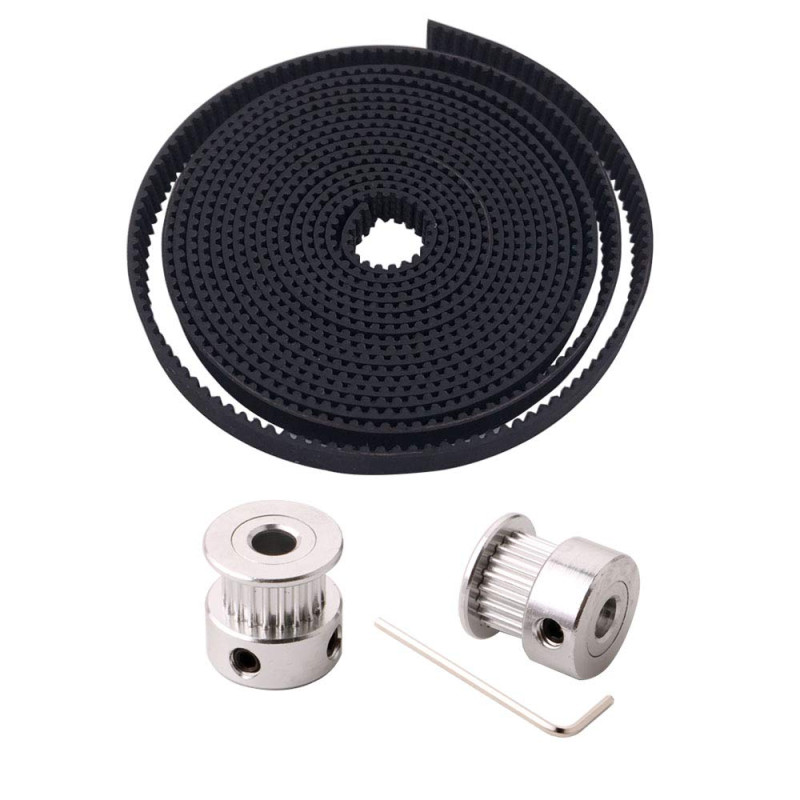 FULARR® 2M Professionnel 3D Imprimante GT2 Courroie, 2mm Pas 6mm Caoutchouc Crantée, avec 2Pcs 5mm 20T GT2 Distribution Courroie FULARR® 2M Professionnel 3D Imprimante GT2 Courroie, 2mm Pas 6mm Caoutchouc Crantée, avec 2Pcs 5mm 20T GT2 Distribution Courroie
