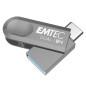 EMTEC - Clé USB 3.2 USB-A Type-C Dual D280 ECMMD64GD283 - Flash Drive Compatibilité Universelle USB 3.2 - Lecture 80Mo/s, Écritu EMTEC - Clé USB 3.2 USB-A Type-C Dual D280 ECMMD64GD283 - Flash Drive Compatibilité Universelle USB 3.2 - Lecture 80Mo/s, Écritu
