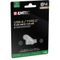 EMTEC - Clé USB 3.2 USB-A Type-C Dual D280 ECMMD64GD283 - Flash Drive Compatibilité Universelle USB 3.2 - Lecture 80Mo/s, Écritu EMTEC - Clé USB 3.2 USB-A Type-C Dual D280 ECMMD64GD283 - Flash Drive Compatibilité Universelle USB 3.2 - Lecture 80Mo/s, Écritu