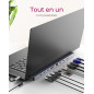 ICY BOX Station d'accueil USB-C (11-en-1) avec 2x HDMI & 1x VGA, Docking Station USB-C pour Ordinateur Portable (Gigabit Etherne ICY BOX Station d'accueil USB-C (11-en-1) avec 2x HDMI & 1x VGA, Docking Station USB-C pour Ordinateur Portable (Gigabit Etherne