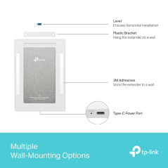 TP-Link Archer Air E5 8mm Ultra Fin Repeteur WiFi 6 AX3000Mbps, 210×148×8 mm, Plus Fin qu'une Prise Murale, Amplificateur WiFi, 