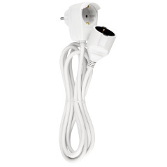 REV Rallonge avec Contact de Protection 3m Blanc Powersplit