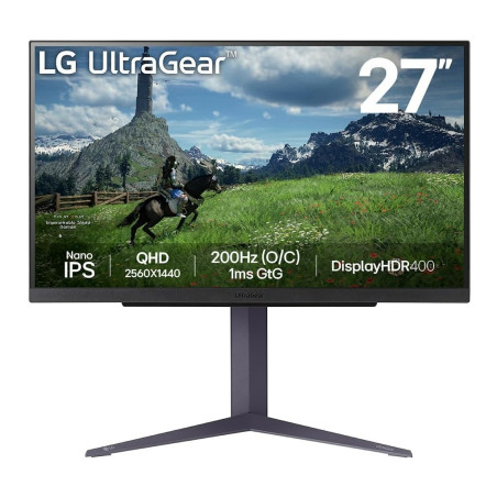 LG Ultragear™ 27GS85Q-B Ecran PC Gaming 27" - Dalle IPS résolution QHD (2560x1440), 1ms 180Hz (200Hz O/C), DisplayHDR™ 400, DCI-