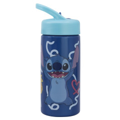 Stitch Palms Gourde de sport avec paille et poignée intégrée 410 ml, bleu/lilas, Estándar, Décontractée