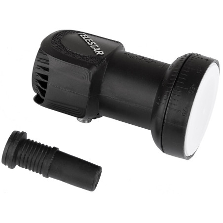TELESTAR SKYSINGLE HC LNB – LNB Universel (pour 1 utilisateur, diamètre du Feed 40 mm, Facteur de Bruit 0,1 DB) – Noir