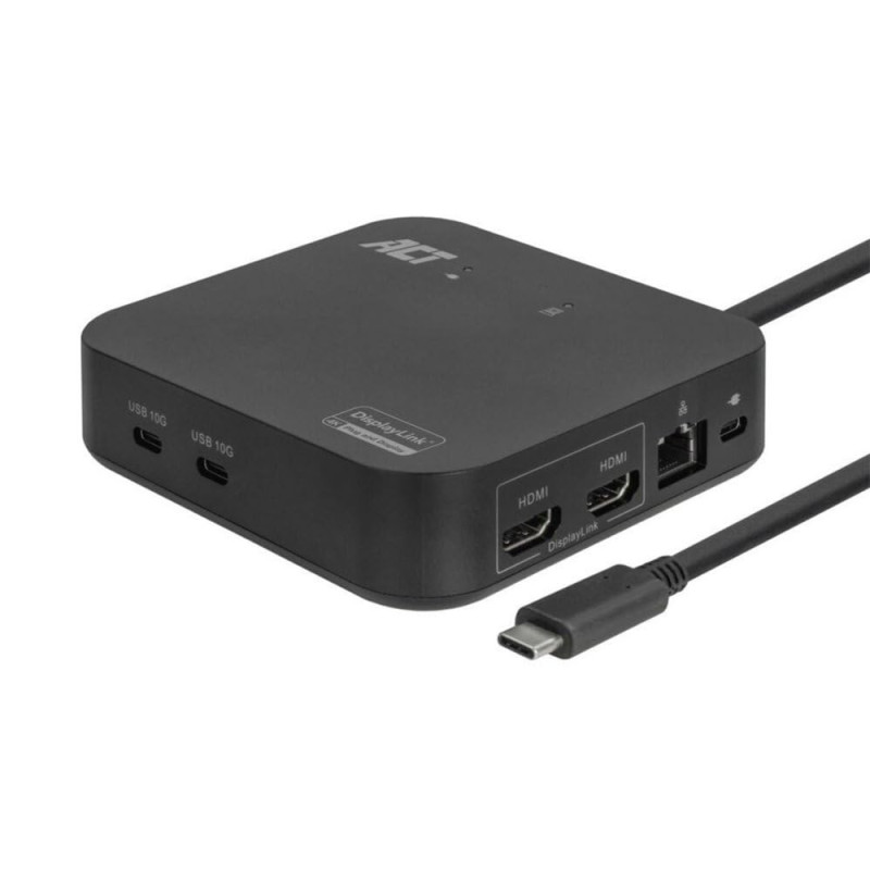 ACT Station d'accueil USB-C 4K, pour 2 écrans HDMI, DisplayLink, modèle Compact AC7150