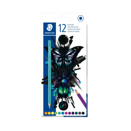 Staedtler - Etui carton 12 crayons de couleur - Assortis - Edition Cool & Cute - 146 C12 E1