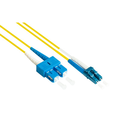 Good Connections Câble fibre optique OS2 - Duplex - Fiche LC vers SC - Monomode 9/125 - Polarité interchangeable - Conducteur fi