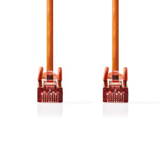 Nedis Câble réseau CAT6 - Fiche RJ45 - Fiche RJ45 - S/FTP - 5 m - Rond - LSZH - Orange - Label