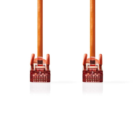Nedis Câble réseau CAT6 - Fiche RJ45 - Fiche RJ45 - S/FTP - 5 m - Rond - LSZH - Orange - Label