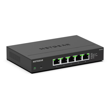 NETGEAR (MS305E) Switch Plus 5 Ports Multi-Gigabit Ethernet - manageable avec 5 x 1G/2,5G, Bureau ou Fixation Murale et Protecti