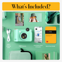 Kodak Smile+ Appareil Photo numérique à Impression instantanée 2 en 1 et imprimante Photo sans Fil Bluetooth – 10 MP, Objectif à