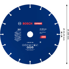 Bosch 1x Disques à tronçonner EXPERT Carbide Multi Wheel (pour Bois dur, Bois clouté, Ø 230 mm, Professional Accessoire Grande m