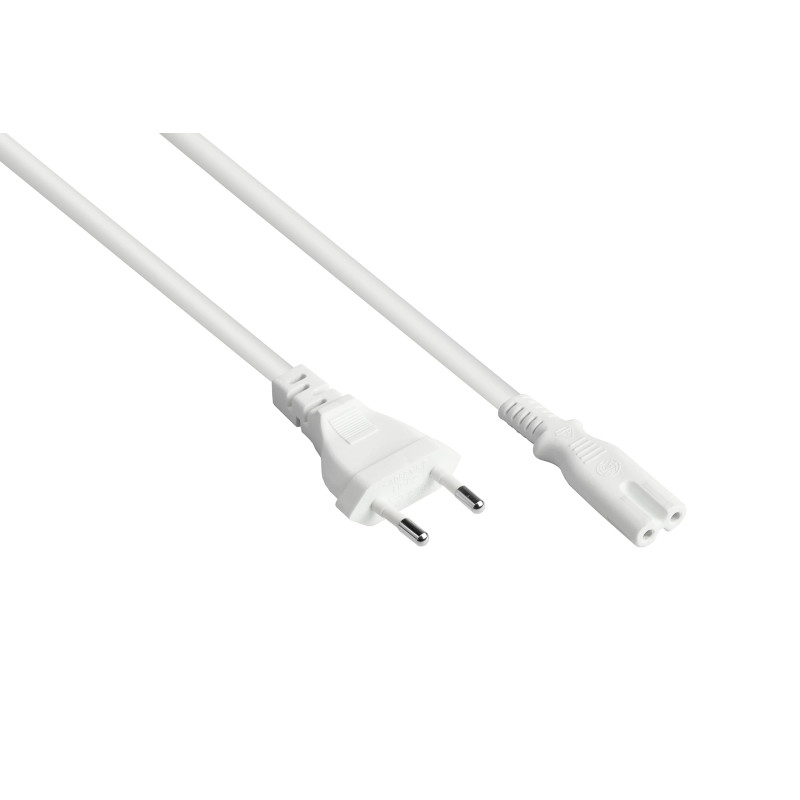 Good Connections Câble d'alimentation européen - 10 m - Fiche européenne type C (droite) vers prise C7/Euro 8 (droite) - Conduct Good Connections Câble d'alimentation européen - 10 m - Fiche européenne type C (droite) vers prise C7/Euro 8 (droite) - Conduct
