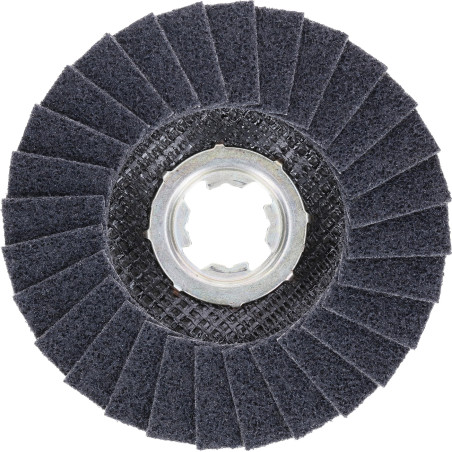 Bosch 1x Plateaux à lamelles X-LOCK Surface Conditioning Material EXPERT N475 (pour Tôles en acier, Acier inoxydable, Ø 115 mm,