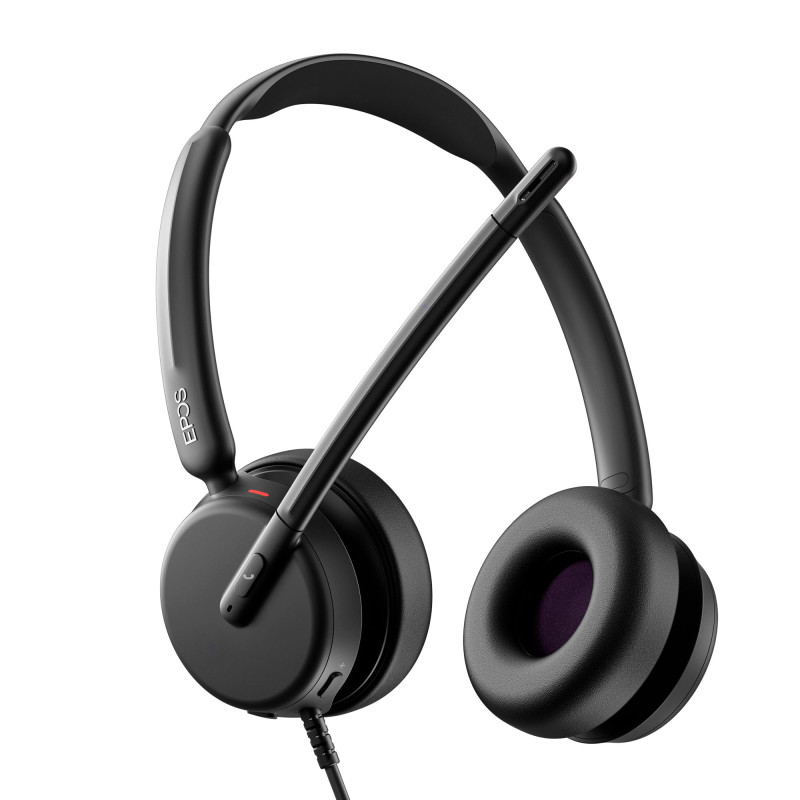 EPOS Impact 460 Casque Binaural on-Ear Filaire USB-C & USB-A avec Micro Anti-Bruit, Plug-and-Play, Son Haute Qualité, Confort Op