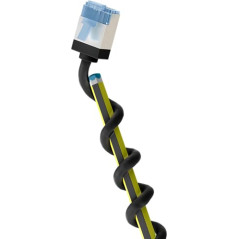 goobay 74318 Câble patch slim/ultra flexible RJ45 CAT 6A U/FTP CU/Câble Ethernet fin avec connecteurs courts / 10 Gbit/s LSZH -