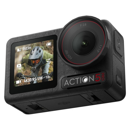DJI Bundle Standard Osmo Action 5 Pro, Caméra Étanche avec Capteur 1/1,3", Vidéo 4K/120 IPS, Suivi de Sujet, Stabilisation, Doub