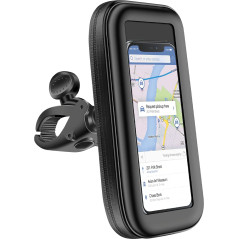 Support 2 roues Housse étanche Maintien clip ajustable Noir Bigben