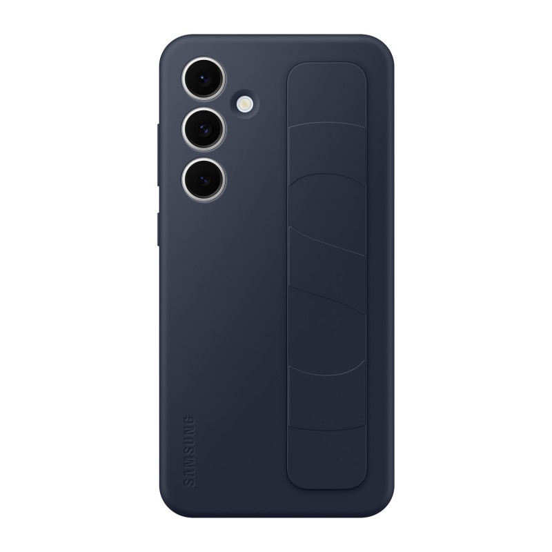 Samsung Coque de Protection en Silicone pour Galaxy S24 FE avec dragonne, Fonction Support Mains Libres, Toucher Doux, Design Du