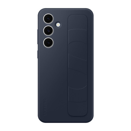 Samsung Coque de Protection en Silicone pour Galaxy S24 FE avec dragonne, Fonction Support Mains Libres, Toucher Doux, Design Du