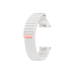 Samsung Galaxy Bracelet en tissu officiel (S/M) pour Galaxy Watch 7, rose et blanc