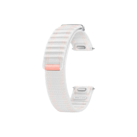 Samsung Galaxy Bracelet en tissu officiel (S/M) pour Galaxy Watch 7, rose et blanc