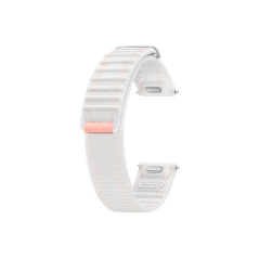 Samsung Galaxy Bracelet en tissu officiel (S/M) pour Galaxy Watch 7, rose et blanc