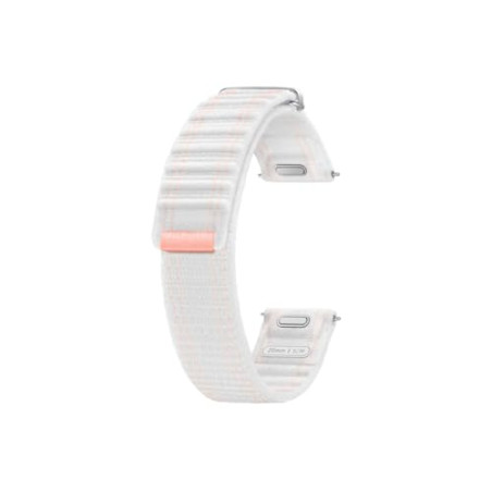 Samsung Galaxy Bracelet en tissu officiel (S/M) pour Galaxy Watch 7, rose et blanc