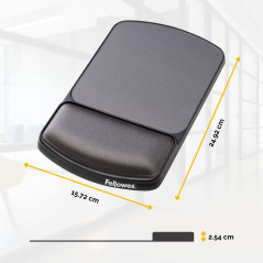 Fellowes - 9374001 - Tapis de Souris/Repose Poignet Gel Premium - Graphite