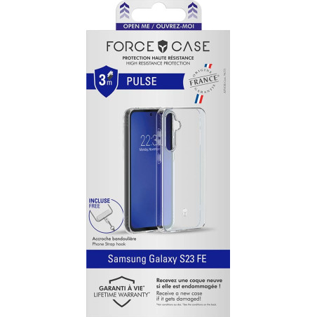 Force Case Coque Renforcée Samsung G S23 FE Pulse Origine France Garantie Garantie à Vie Transparente - FR