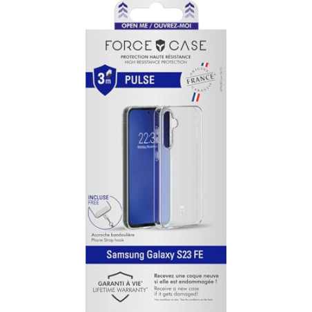 Force Case Coque Renforcée Samsung G S23 FE Pulse Origine France Garantie Garantie à Vie Transparente - FR