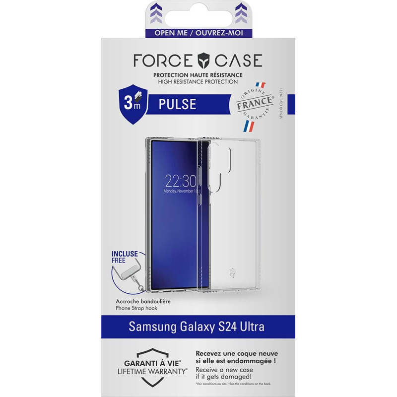Force Case Coque Renforcée Samsung G S24 Ultra Pulse Origine France Garantie Garantie à Vie Transparente - FR Force Case Coque Renforcée Samsung G S24 Ultra Pulse Origine France Garantie Garantie à Vie Transparente - FR