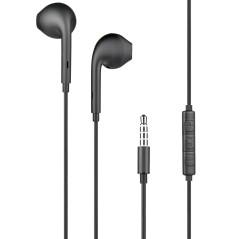 Ecouteurs Jack 3.5mm Télécommande/Micro Bouton Noir Bigben