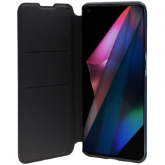 OPPO - Étui Flip Cover pour Smartphone OPPO Find X3 Pro, Protection Téléphone Portable, Rabat Ouverture Latérale, Porte-Carte 2 