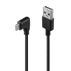 Lindy Câble USB 2.0 Type A vers C coudé, 1m