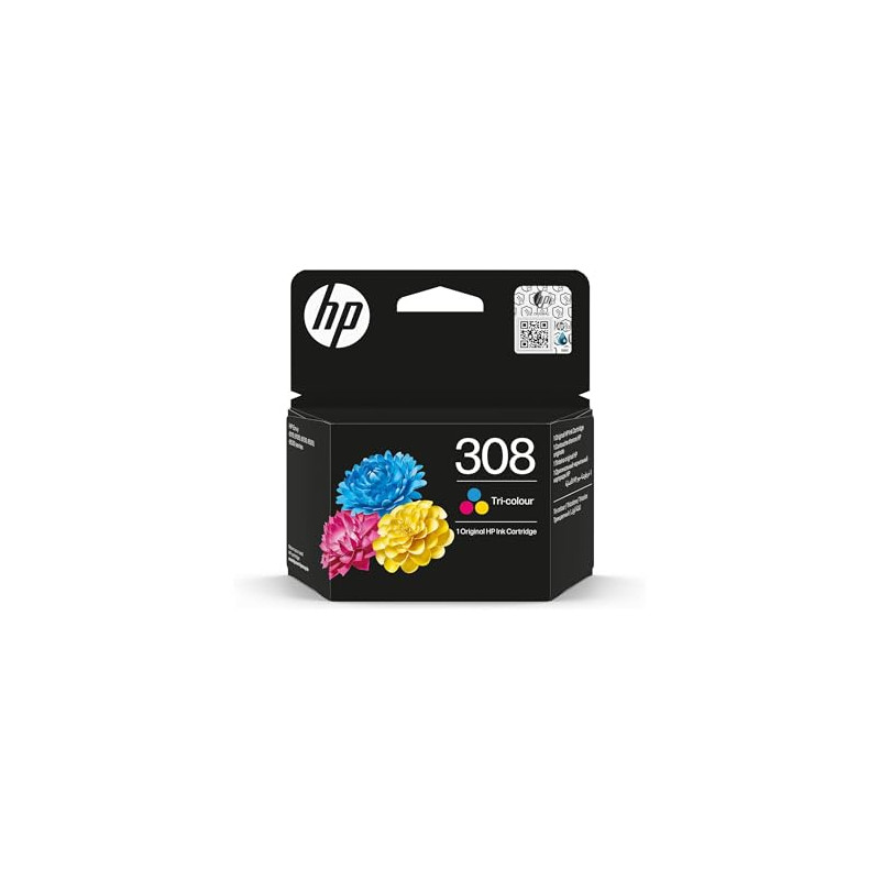 HP 308 Cartouche d’Encre Authentique Trois Couleurs