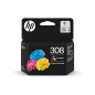 HP 308 Cartouche d’Encre Authentique Trois Couleurs