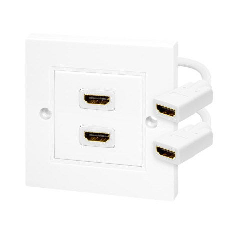 LogiLink AH0015 Adaptateur douille HDMI 2 ports Blanc