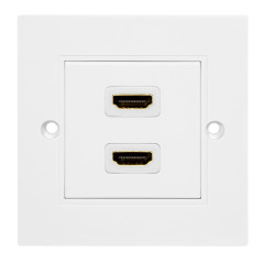 LogiLink AH0015 Adaptateur douille HDMI 2 ports Blanc