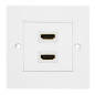 LogiLink AH0015 Adaptateur douille HDMI 2 ports Blanc